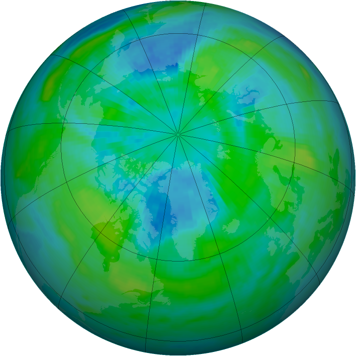 Arctic ozone map for 26 September 1988